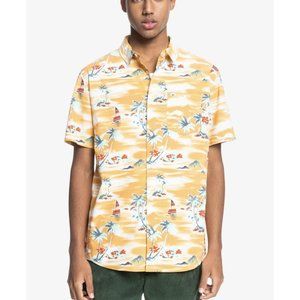 $55 Quiksilver Men’s Island Hopper Short Sleeves Button Shirt Size S